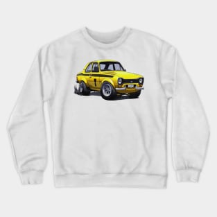 cartoon Ford Escort MK1 yellow Crewneck Sweatshirt